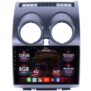 Navigatie dedicata Nissan Qashqai 2006-2014, 8GB RAM 128GB ROM, Octacore, Platforma TS18, Display 9" QLED, Carplay&Android Auto, Android 14, Ventilator Activ - imagine 1