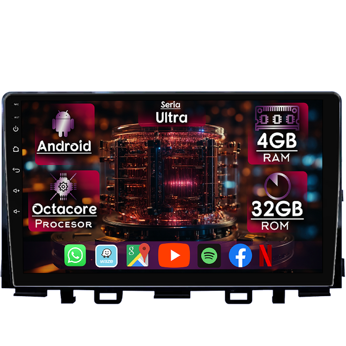 Navigatie dedicata KIA Rio 2017-2019, 4GB RAM 32GB ROM, Octacore, Display 9" QLED 2K, Carplay&Android Auto, Android 14, Ventilator Activ - imagine 1