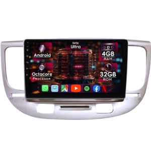 Navigatie dedicata Kia Rio 2005-2011, 4GB RAM 32GB ROM, Octacore, Display 9" QLED, Carplay&Android Auto, Android 14, Ventilator Activ - imagine 1