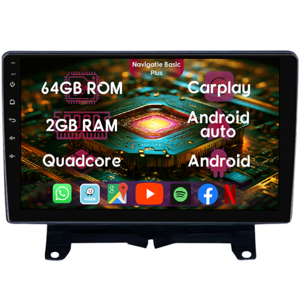 Navigatie dedicata Land Rover/Range Rover Sport 2005-2013, 2GB RAM 64GB ROM, Quad Core, Display 9" IPS Full HD, Carplay&Android Auto, Android 14, Suport camere AHD