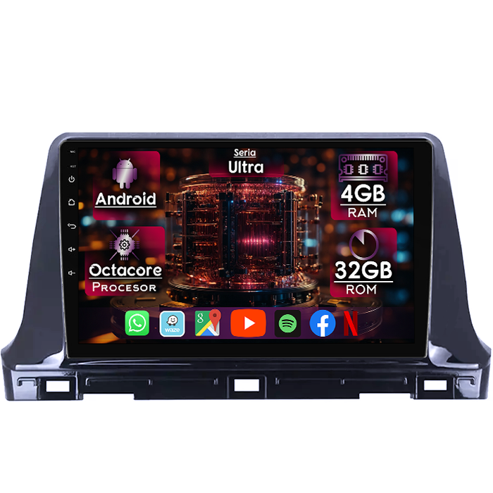Navigatie dedicata KIA Seltos 2016-2020, 4GB RAM 32GB ROM, Octacore, Display 9" QLED 2K, Carplay&Android Auto, Android 14, Ventilator Activ - imagine 1