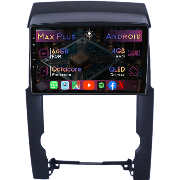 Navigatie dedicata KIA Sorento 2009-2012, 4GB RAM 64GB ROM, Octacore, Display 10" QLED, Carplay&Android Auto, Android 14, Suport camere AHD