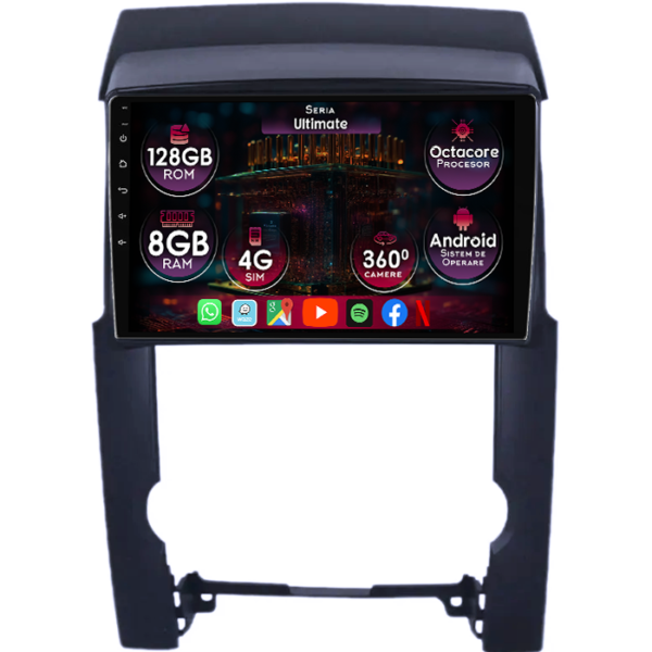 Navigatie dedicata KIA Sorento 2009-2012, 8GB RAM 128GB ROM, Octacore, Platforma TS18, Display 10" QLED, Carplay&Android Auto, Android 14, Ventilator Activ