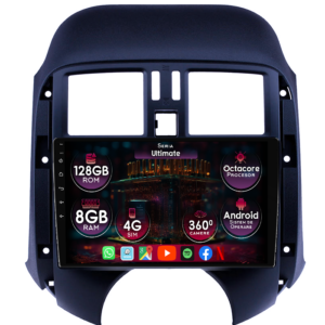 Navigatie dedicata Nissan Sunny 2011, 8GB RAM 128GB ROM, Octacore, Platforma TS18, Display 9" QLED, Carplay&Android Auto, Android 14, Ventilator Activ - imagine 1