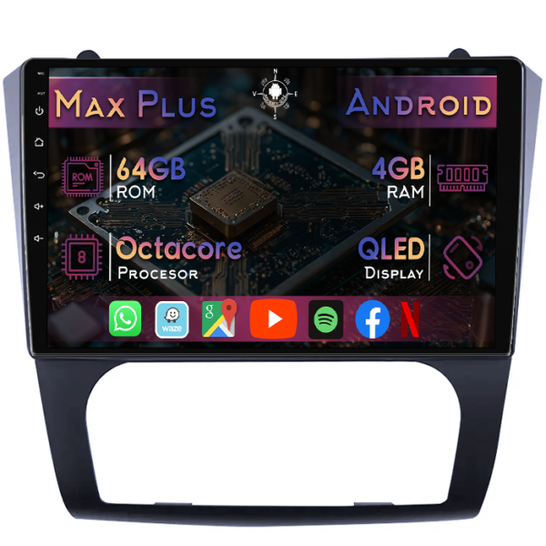 Navigatie dedicata Nissan Teana Altima 2008-2012, 4GB RAM 64GB ROM, Octacore, Display 9" QLED, Carplay&Android Auto, Android 14, Suport camere AHD