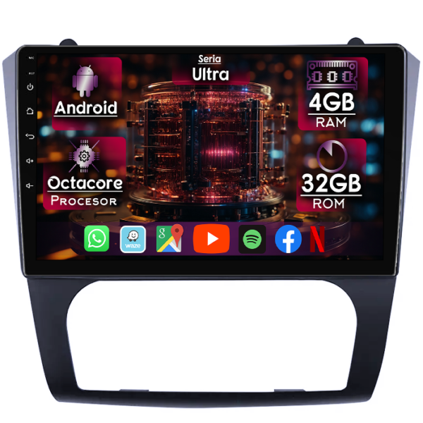 Navigatie dedicata Nissan Teana Altima 2008-2012, 4GB RAM 32GB ROM, Octacore, Display 9" QLED, Carplay&Android Auto, Android 14, Ventilator Activ