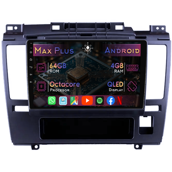 Navigatie dedicata Nissan Tiida 2005-2010, 4GB RAM 64GB ROM, Octacore, Display 9" QLED, Carplay&Android Auto, Android 14, Suport camere AHD