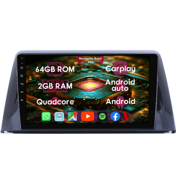 Navigatie dedicata Peugeot 308 2016-2018, 2GB RAM 64GB ROM, Quad Core, Display 9" IPS Full HD, Carplay&Android Auto, Android 14, Suport camere AHD