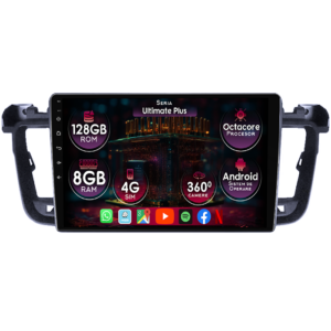 Navigatie dedicata Peugeot 508 2010-2018, 8GB RAM 128GB ROM, Octacore, Platforma 7862, Display 9" QLED, Carplay&Android Auto, Android 14, Ventilator Activ - imagine 1