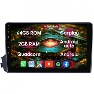 Navigatie dedicata Ssangyong Actyon 2006-2011, 2GB RAM 64GB ROM, Quad Core, Display 9" IPS Full HD, Carplay&Android Auto, Android 14, Suport camere AHD - imagine 1