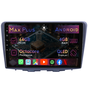 Navigatie dedicata Suzuki Baleno 2015-2018, 4GB RAM 64GB ROM, Octacore, Display 9" QLED, Carplay&Android Auto, Android 14, Suport camere AHD - imagine 1