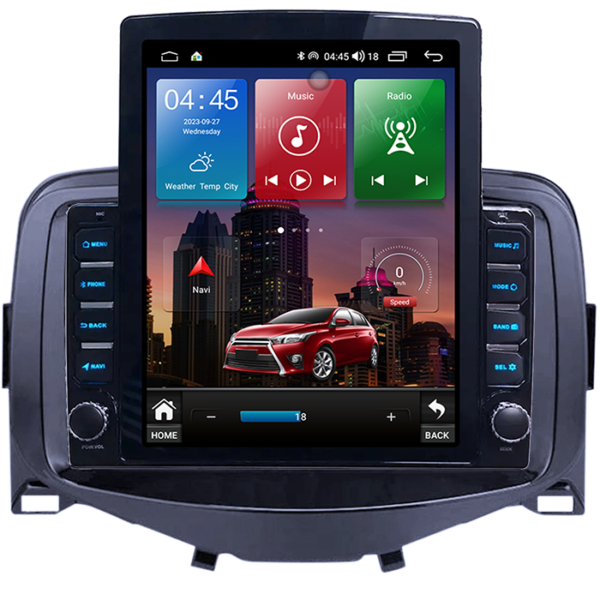 Navigatie dedicata Citroen C1 2016 Tesla Style, 4GB RAM 64GB ROM, Quad Core, Display 9.7” QLED, Carplay&Android Auto, Android 13