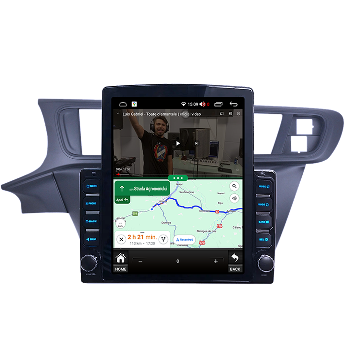 Navigatie dedicata Citroen C3-XR 2010-2015 Tesla Style, 4GB RAM 64GB ROM, Quad Core, Display 9.7” QLED, Carplay&Android Auto, Android 13 - imagine 3