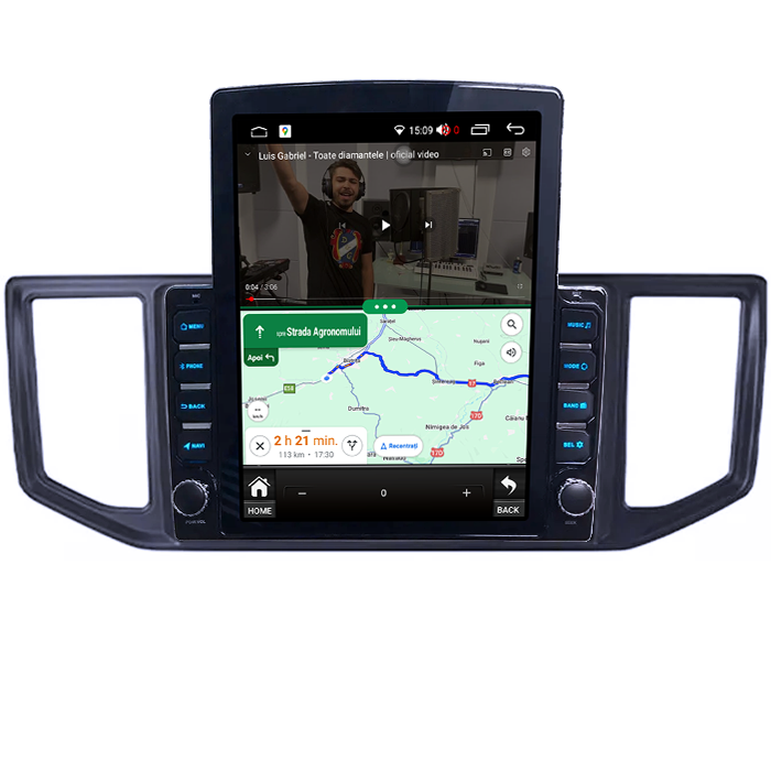 Navigatie dedicata Crafter 2016+ Tesla Style, 4GB RAM 64GB ROM, Quad Core, Display 9.7” QLED, Carplay&Android Auto, Android 13 - imagine 3