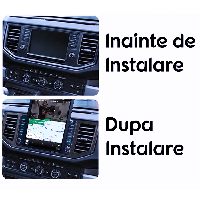 Navigatie dedicata Crafter 2016+ Tesla Style, 4GB RAM 64GB ROM, Quad Core, Display 9.7” QLED, Carplay&Android Auto, Android 13 - imagine 2