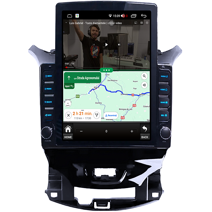 Navigatie dedicata Chevrolet Cruze 2017 Tesla Style, 4GB RAM 64GB ROM, Quad Core, Display 9.7” QLED, Carplay&Android Auto, Android 13 - imagine 4