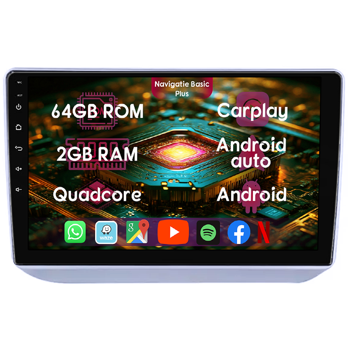 Navigatie dedicata Skoda Fabia 2 2006-2014, 2GB RAM 64GB ROM, Quad Core, Display 10" IPS Full HD, Carplay&Android Auto, Android 14, Suport camere AHD - imagine 1
