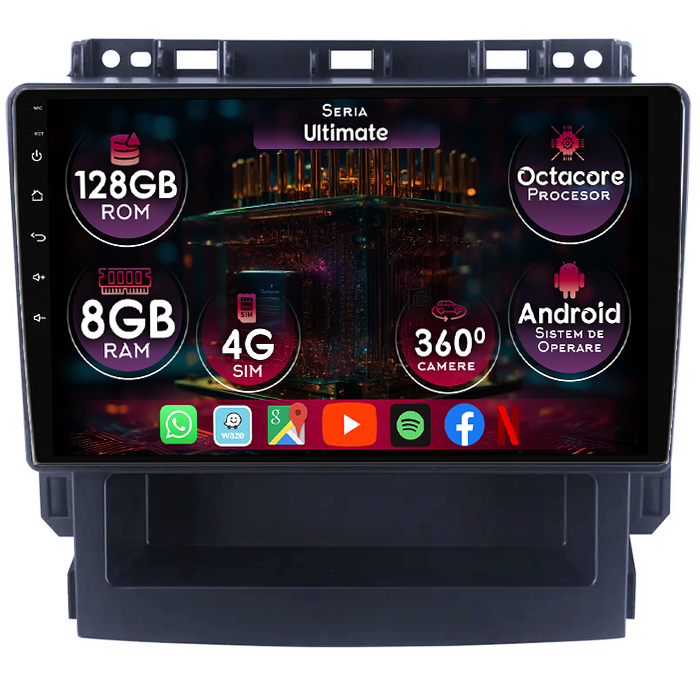 Navigatie dedicata Subaru Forester SK 2017-2020, 8GB RAM 128GB ROM, Octacore, Platforma TS18, Display 9" QLED, Carplay&Android Auto, Android 14, Ventilator Activ - imagine 1