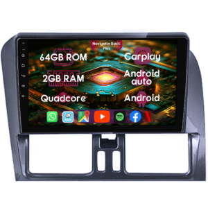 Navigatie dedicata Volvo XC60 1 2008-2017, 2GB RAM 64GB ROM, Quad Core, Display 9" IPS Full HD, Carplay&Android Auto, Android 14, Suport camere AHD - imagine 1