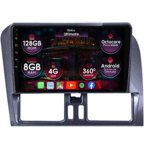 Navigatie dedicata Volvo XC60 1 2008-2017, 8GB RAM 128GB ROM, Octacore, Platforma TS18, Display 9" QLED, Carplay&Android Auto, Android 14, Ventilator Activ - imagine 1