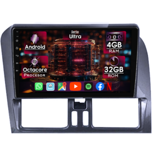 Navigatie dedicata Volvo XC60 1 2008-2017, 4GB RAM 32GB ROM, Octacore, Display 9" QLED, Carplay&Android Auto, Android 14, Ventilator Activ - imagine 1