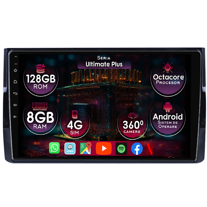 Navigatie dedicata Skoda Kodiaq 2016+, 8GB RAM 128GB ROM, Octacore, Platforma 7862, Display 10" QLED 2K, Carplay&Android Auto, Android 14, Ventilator Activ - imagine 1