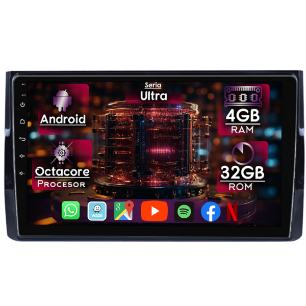 Navigatie dedicata Skoda Kodiaq 2016+, 4GB RAM 32GB ROM, Octacore, Display 10" QLED, Carplay&Android Auto, Android 14, Ventilator Activ