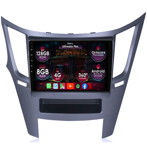 Navigatie dedicata Subaru Legacy 5 2009-2014 & Outback 3, 8GB RAM 128GB ROM, Octacore, Platforma 7862, Display 9" QLED, Carplay&Android Auto, Android 14