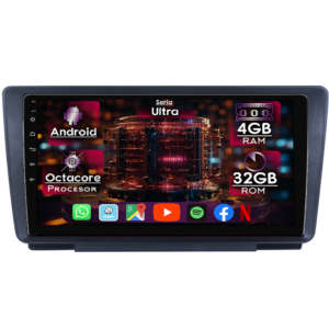 Navigatie dedicata Skoda Octavia 2 2004-2013, 4GB RAM 32GB ROM, Octacore, Display 9" QLED 2K, Carplay&Android Auto, Android 14, Ventilator Activ - imagine 1