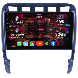 Navigatie dedicata Porsche Cayenne 2002-2010, 4GB RAM 32GB ROM, Octacore, Display 9" QLED, Carplay&Android Auto, Android 14, Ventilator Activ - imagine 1