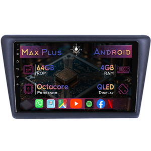 Navigatie dedicata Skoda Rapid 2011-2019, 4GB RAM 64GB ROM, Octacore, Display 9" QLED, Carplay&Android Auto, Android 14, Suport camere AHD - imagine 1