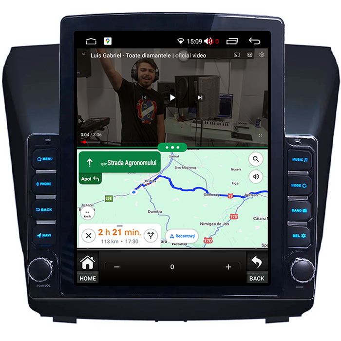 Navigatie dedicata Chevrolet S10 Tesla Style, 4GB RAM 64GB ROM, Quad Core, Display 9.7” QLED, Carplay&Android Auto, Android 13 - imagine 4
