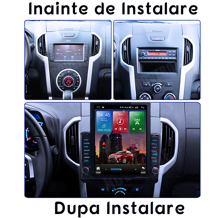 Navigatie dedicata Chevrolet S10 Tesla Style, 4GB RAM 64GB ROM, Quad Core, Display 9.7” QLED, Carplay&Android Auto, Android 13 - imagine 3