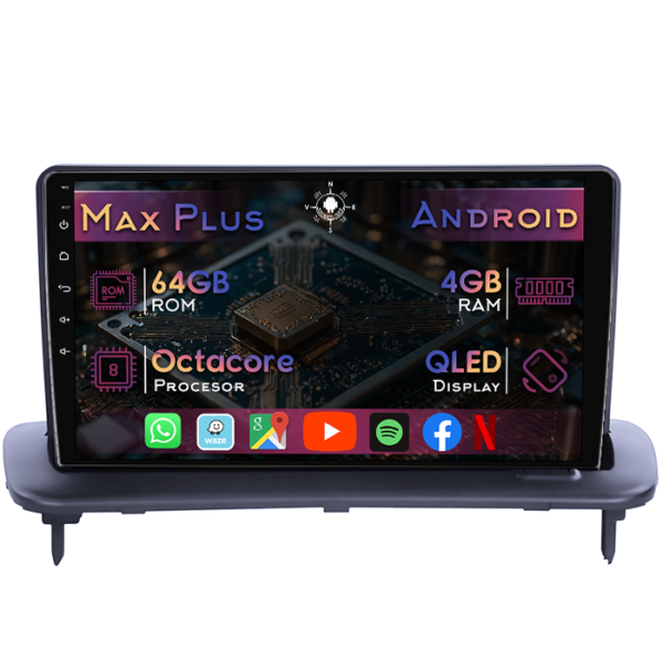 Navigatie dedicata Volvo C30 & S40 2 & C70 2 2006-2013,4GB RAM 64GB ROM, Octacore, Display 9" QLED, Carplay&Android Auto, Android 14