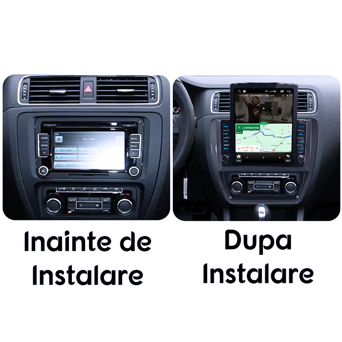 Navigatie dedicata Volkswagen Sagitar 2012-2016 Tesla Style, 4GB RAM 64GB ROM, Quad Core, Display 9.7” QLED, Carplay&Android Auto, Android 13 - imagine 5