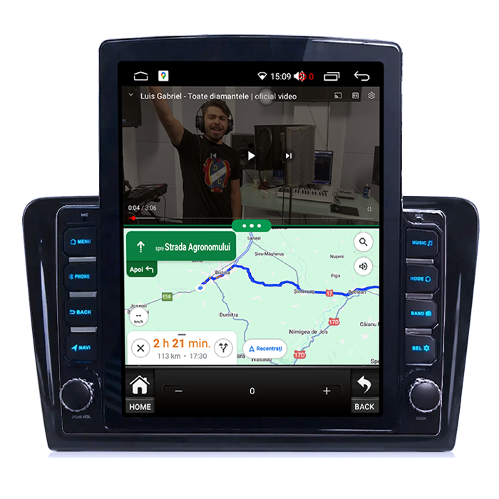 Navigatie dedicata Volkswagen Santana 2013-2017 Tesla Style, 4GB RAM 64GB ROM, Quad Core, Display 9.7” QLED, Carplay&Android Auto, Android 13 - imagine 3