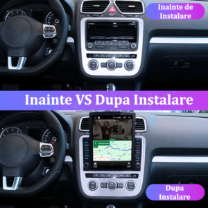 Navigatie dedicata Volkswagen Scirocco 2009-2014 Tesla Style, AC, 4GB RAM 64GB ROM, Quad Core, Display 9.7” QLED, Carplay&Android Auto, Android 13 - imagine 2