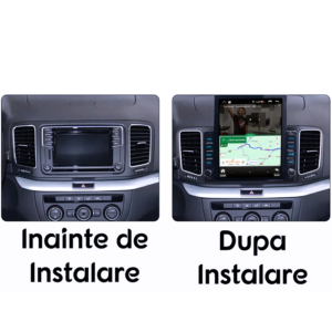 Navigatie dedicata Volkswagen Sharan 2010+ Tesla Style, 4GB RAM 64GB ROM, Quad Core, Display 9.7” QLED, Carplay&Android Auto, Android 13 - imagine 2