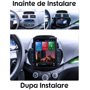 Navigatie dedicata Chevrolet Spark 2010-2014 Tesla Style, 4GB RAM 64GB ROM, Quad Core, Display 9.7” QLED, Carplay&Android Auto, Android 13 - imagine 3