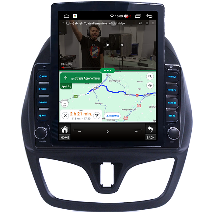 Navigatie dedicata Chevrolet Spark Beat 2015-2018 Tesla Style, 4GB RAM 64GB ROM, Quad Core, Display 9.7” QLED, Carplay&Android Auto, Android 13 - imagine 4