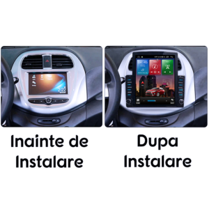 Navigatie dedicata Chevrolet Spark Beat 2018-2020 Tesla Style, 4GB RAM 64GB ROM, Quad Core, Display 9.7” QLED, Carplay&Android Auto, Android 13 - imagine 3