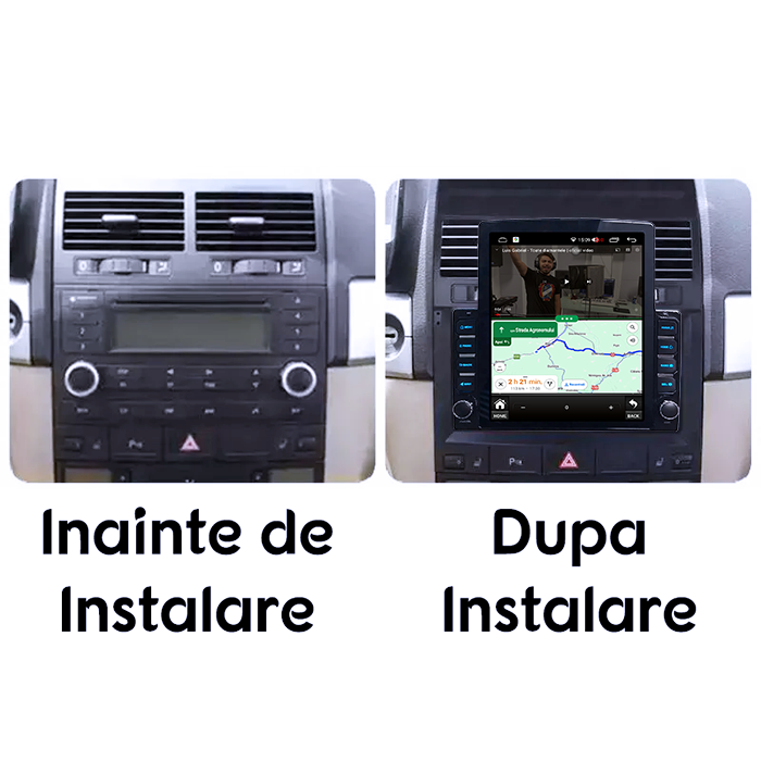 Navigatie dedicata Volkswagen Touareg 2002-2011 Tesla Style, 4GB RAM 64GB ROM, Quad Core, Display 9.7” QLED, Carplay&Android Auto, Android 13 - imagine 2