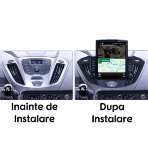 Navigatie dedicata Ford Transit 2013-2018 Tesla Style, 4GB RAM 64GB ROM, Quad Core, Display 9.7” QLED, Carplay&Android Auto, Android 13 - imagine 2