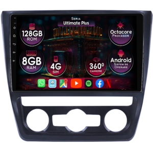 Navigatie dedicata Skoda Yeti 2009-2018, Black, 8GB RAM 128GB ROM, Octacore, Platforma 7862, Display 10" QLED, Carplay&Android Auto, Android 14, Ventilator Activ - imagine 1