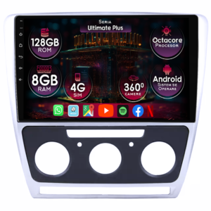 Navigatie dedicata Skoda Yeti 2009-2018, Gray, 8GB RAM 128GB ROM, Octacore, Platforma 7862, Display 10" QLED, Carplay&Android Auto, Android 14, Ventilator Activ - imagine 1