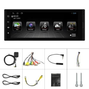 Navigatie dedicata VW, AUDI, OPEL, DACIA, FORD , NISSAN , TOYOTA , 2GB RAM 32GB ROM 1DIN , 6.9 inch, Android 9,mirror link - imagine 2