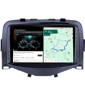 Navigatie dedicata Peugeot 108 2016, 4GB RAM 64GB ROM, Quad Core, Display 9" QLED 1K, Carplay&Android Auto, Android 14, Suport camere AHD - imagine 3