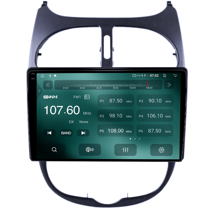 Navigatie dedicata Peugeot 206 2004-2008, 4GB RAM 64GB ROM, Quad Core, Display 9" QLED 1K, Carplay&Android Auto, Android 14, Suport camere AHD - imagine 4