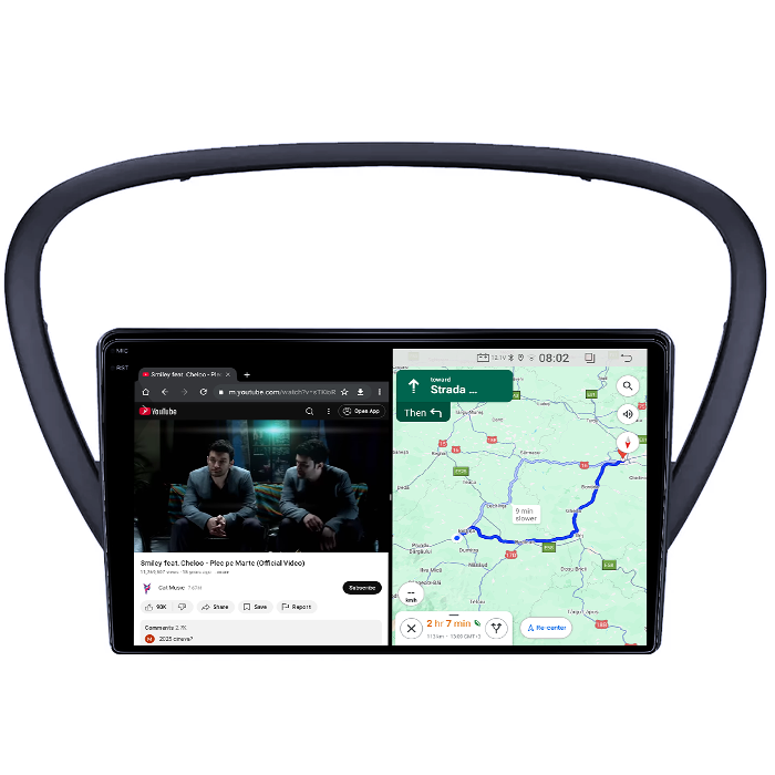 Navigatie dedicata Peugeot 607 2004-2010, 4GB RAM 64GB ROM, Quad Core, Display 9" QLED 1K, Carplay&Android Auto, Android 14, Suport camere AHD - imagine 3