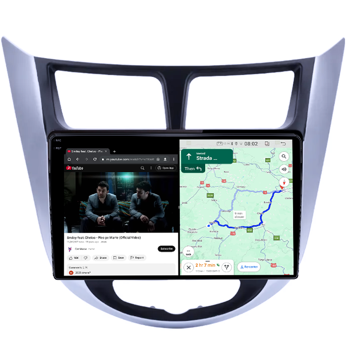 Navigatie dedicata Hyundai Accent 2010-2016, 4GB RAM 64GB ROM, Quad Core, Display 9" QLED 1K, Carplay&Android Auto, Android 14, Suport camere AHD - imagine 3